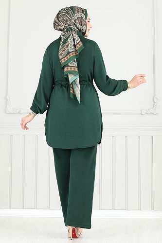 moda selvim طقم زيتي 410DVL817 - Thumbnail