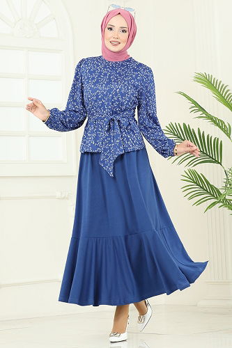 moda selvim Combined 4114PM271 Indigo - Thumbnail