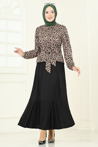 moda selvim طقم نمط 2 ليوبارد آند فيجن 4114PM271 - Thumbnail