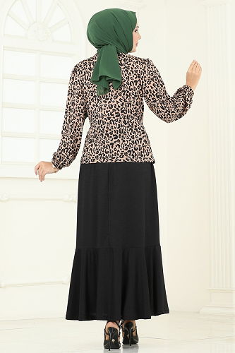 moda selvim طقم نمط 2 ليوبارد آند فيجن 4114PM271 - Thumbnail