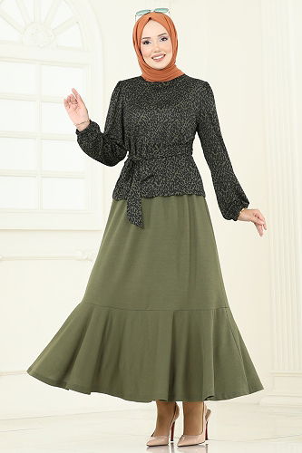 moda selvim Combined 4114PM271 Pattern3 Leopard&Khaki - Thumbnail