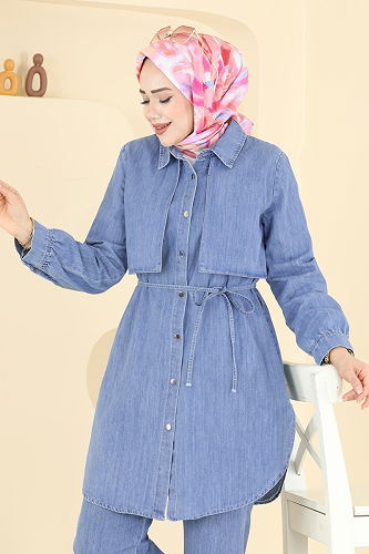 moda selvim Combined 4115FVN1181 Light Denim - Thumbnail