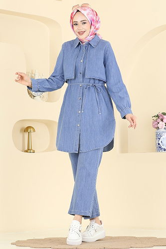 moda selvim Combined 4115FVN1181 Light Denim - Thumbnail