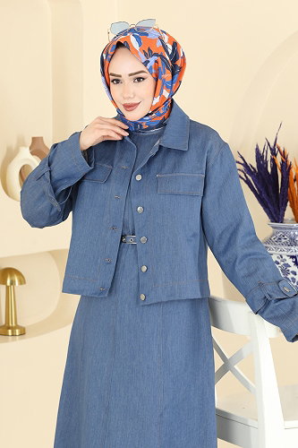 moda selvim Combined 4118FVN1181 Light Denim - Thumbnail