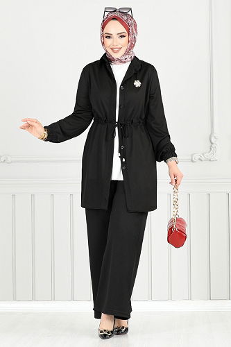 moda selvim Combined 411DVL897-M Black - Thumbnail