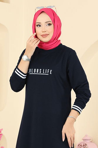 moda selvim طقم كحلي غامق 4122PM271 - Thumbnail