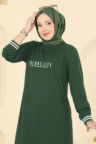 moda selvim طقم زيتي 4122PM271 - Thumbnail