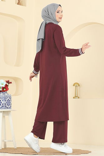 moda selvim Combined 4122PM271 Light Burgundy - Thumbnail