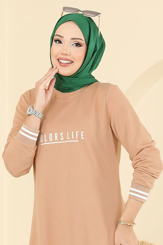 moda selvim طقم بيج 4122PM271 - Thumbnail