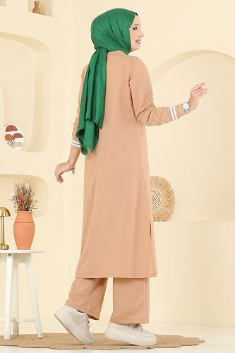 moda selvim طقم بيج 4122PM271 - Thumbnail