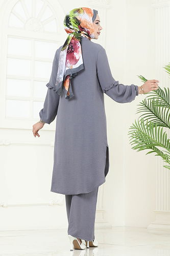 moda selvim Combined 412DVL817 Gray - Thumbnail