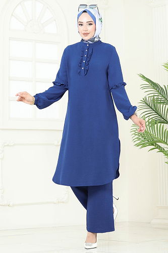 moda selvim Combined 412DVL817 Indigo - Thumbnail