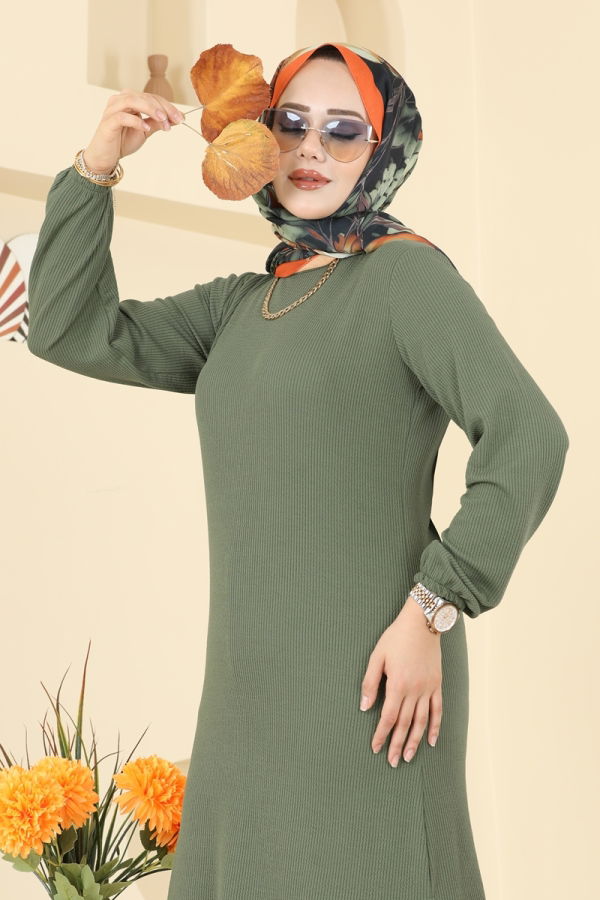 Modaselvim Hijab Combinations Combined 4136PM271 Almond Green