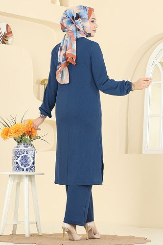 moda selvim طقم ازرق 4136PM271 - Thumbnail