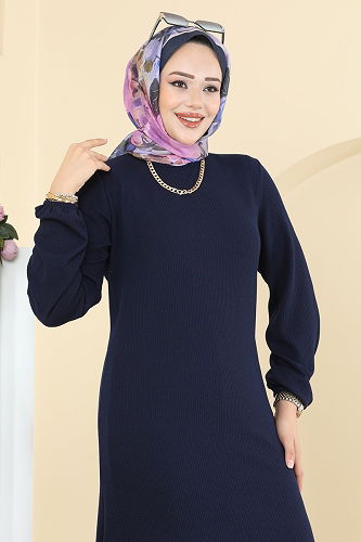 moda selvim طقم كحلي 4136PM271 - Thumbnail