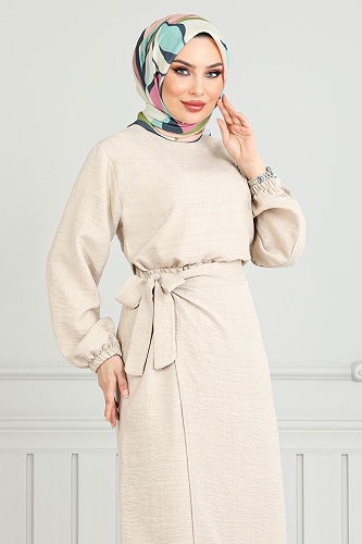 moda selvim طقم بيج 4163MP930-M - Thumbnail