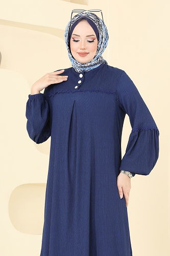 moda selvim طقم كحلي 417DVL817 - Thumbnail