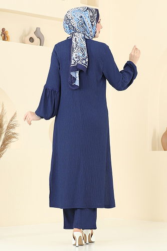 moda selvim طقم كحلي 417DVL817 - Thumbnail