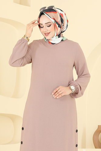 moda selvim طقم بيج وأسود 418DVL817 - Thumbnail