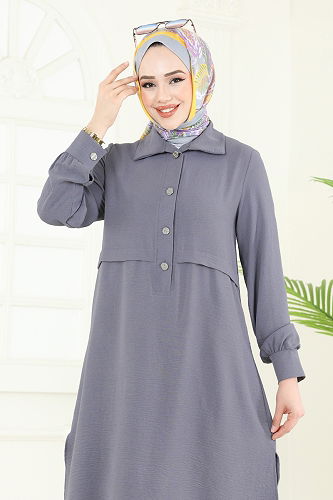 moda selvim Combined 419DVL817 Gray - Thumbnail