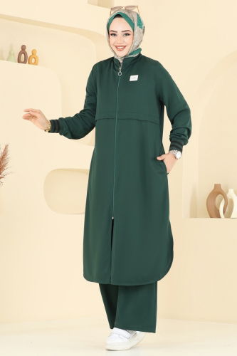 moda selvim طقم زيتي 424DVL817 - Thumbnail