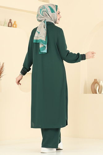 moda selvim طقم زيتي 424DVL817 - Thumbnail