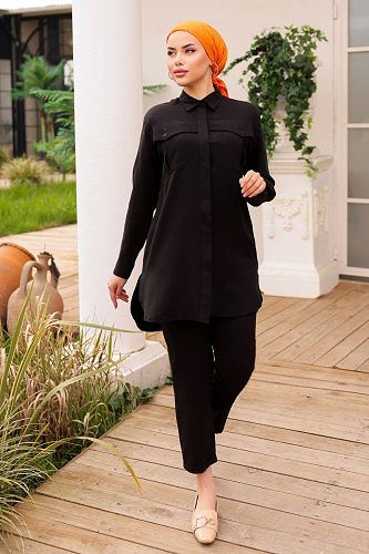 moda selvim Combined 4251MGZ859 Black - Thumbnail