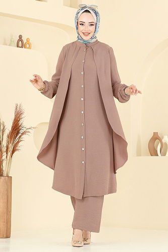 moda selvim طقم بيج 425DVL817 - Thumbnail