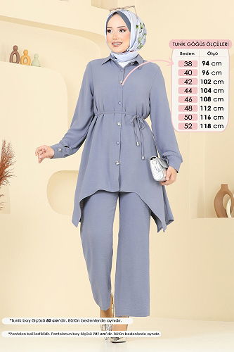 moda selvim Combined 426DVL817 Gray - Thumbnail