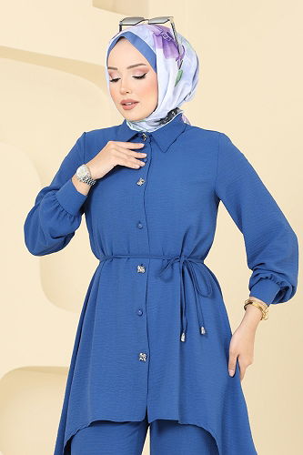 moda selvim طقم ازرق 426DVL817 - Thumbnail