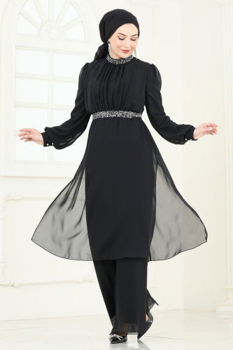 moda selvim طقم أسود 4272AB368 - Thumbnail