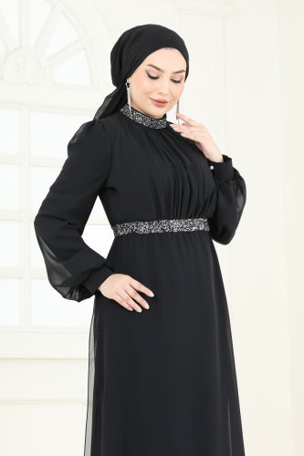 moda selvim طقم أسود 4272AB368 - Thumbnail