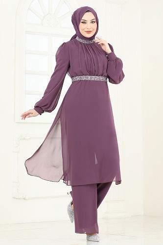 moda selvim Combined 4272AB368 Dark Lilac - Thumbnail