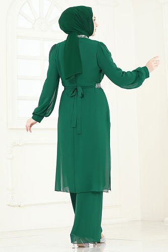 moda selvim طقم زيتي 4272AB368 - Thumbnail