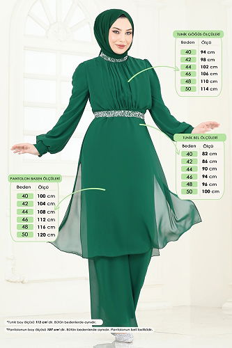 moda selvim طقم زيتي 4272AB368 - Thumbnail