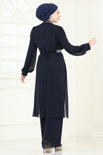 moda selvim طقم كحلي 4272AB368 - Thumbnail