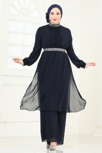moda selvim طقم كحلي 4272AB368 - Thumbnail
