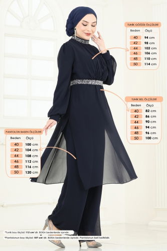 moda selvim طقم كحلي 4272AB368 - Thumbnail