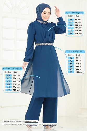 moda selvim طقم بترولي 4272AB368 - Thumbnail