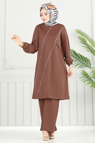 moda selvim Combined 427DVL817 Brown - Thumbnail