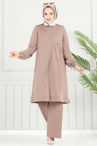 moda selvim طقم بيج 427DVL817 - Thumbnail