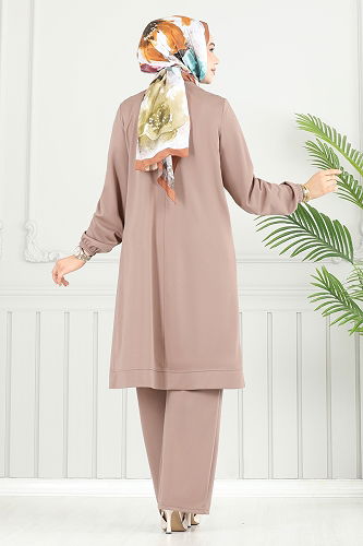 moda selvim طقم بيج 427DVL817 - Thumbnail