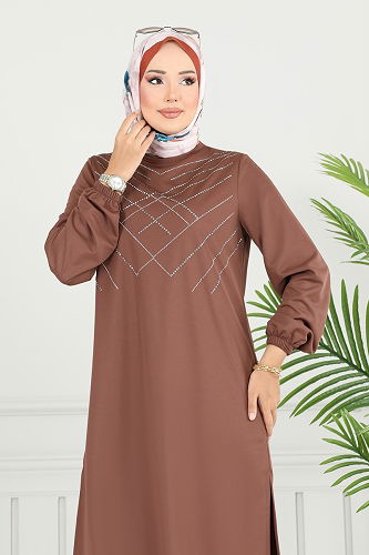 moda selvim طقم بني 429DVL817 - Thumbnail