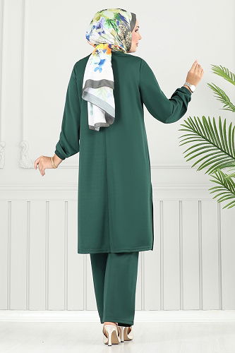 moda selvim طقم زيتي 429DVL817 - Thumbnail