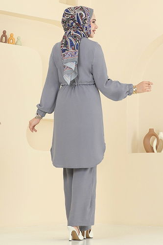 moda selvim طقم رمادي 438DVL817 - Thumbnail