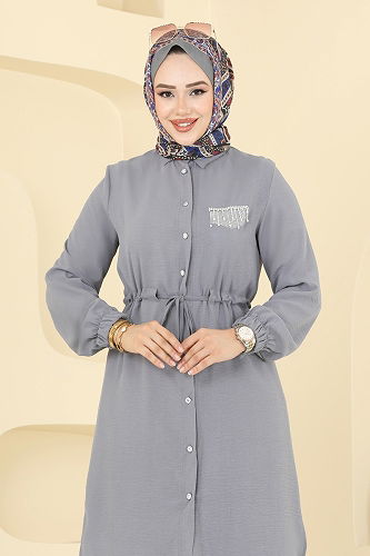 moda selvim طقم رمادي 438DVL817 - Thumbnail