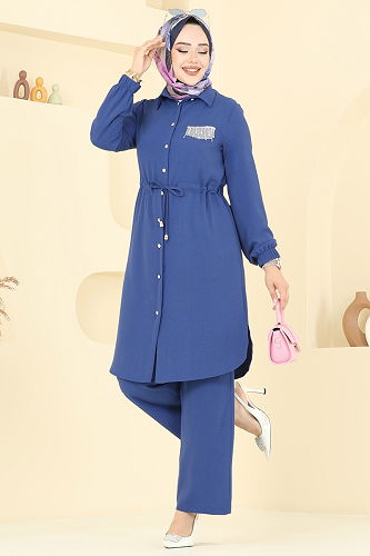 moda selvim Combined 438DVL817 Indigo - Thumbnail