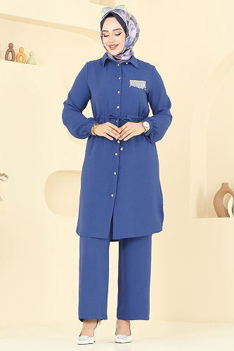 moda selvim Combined 438DVL817 Indigo - Thumbnail