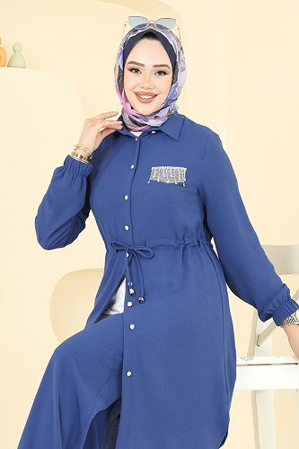 moda selvim Combined 438DVL817 Indigo - Thumbnail