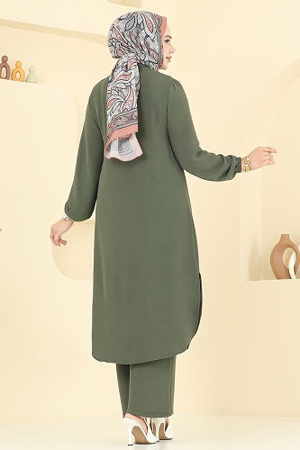 moda selvim طقم اخضر عفني 440DVL817 - Thumbnail